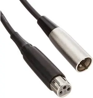 C25B 25Feet HeavyDuty Cable XLR Connector on Microphone End Black
