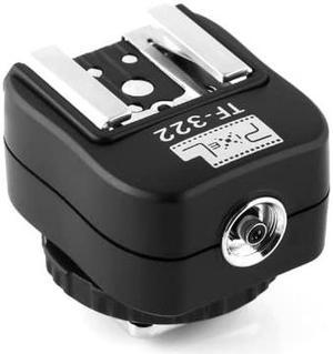 TF322 Flash Hot Shoe Sync Adapter with Extra PC Sync Port Dedicated for Nikon DSLR amp Flashgun