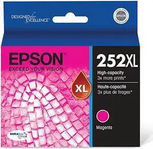 T252XL320 252XL Workforce WF3620 3640 7110 7210 7610 7620 7710 7720 Ink Cartridge Magenta in Retail Packaging