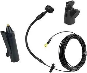 Clip On Instrument Condenser Microphone + Universal Clip microphone with stand and clip