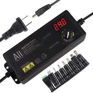 3V 24V 15A 36W Adjustable DC Power Supply Kit Adapter Speed Control Volt DisplayON Off Switch with Variable 8 Plugs