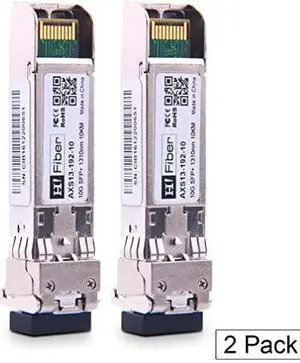SFP+ LC Transceiver, 10G Single-Mode Module Compatible with Cisco SFP-10G-LR, Meraki MA-SFP-10GB-LR, Ubiquiti UF-SM-10G, Mikrotik, Netgear, D-Link, QNAP, 1310nm, DDM, 10km, SMF, 2 Pack SFP+ LC Transceiver, 10G Single-Mode Module Compatible with Cisco SFP-10G-LR, Meraki MA-SFP-10GB-LR, Ubiquiti UF-SM-10G, Mikrotik, Netgear, D-Link, QNAP, 1310nm, DDM, 10km, SMF, 2 Pack