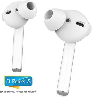 3 Pairs AirPods Ear Tips Silicone Earbuds CoverNot Fit in The Charging Case Compatible with Apple AirPodsAirPods 2 EarPods 3 Pairs Small White