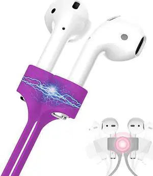 Strong Magnetic Strap Airpods AntiLost Cord Sports Leash String Accessories Compatible with Airpods Pro21Purple