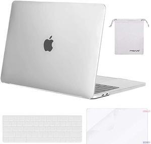 Compatible with MacBook Pro 13 inch Case 2016-2020 Release A2338 M1 A2289 A2251 A2159 A1989 A1706 A1708, Plastic Hard Shell Case&Keyboard Cover Skin&Screen Protector&Storage Bag, Frost