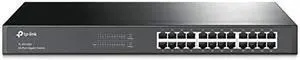 24 Port Gigabit Ethernet Switch | Plug and Play | Sturdy Metal wShielded Ports | Rackmount | Fanless | Limited Lifetime Protection | Unmanaged TLSG1024