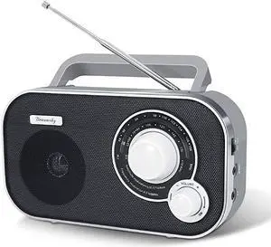 Portable AM FM Radio with Great Reception Battery Operated Radio AC Outlet Powered Radios with Headphone Jack Handheld Transistor Radios Small Gifts for Seniors Emergency Indoor Outdoor