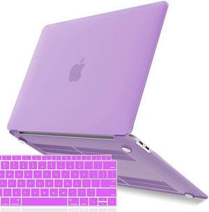 New 2020 MacBook Air 13 inch Case M1 A2337 A2179 A1932 Plastic Hard Shell Case with Keyboard Cover for Apple Mac Air 13 Retina Display with Touch ID (2018-2020), Purple, MMA-T13PU+1