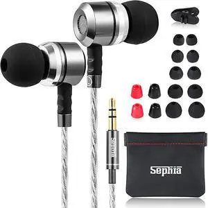 SP3060 Earbuds Noise Isolating in Ear Headphones Powerful Bass Sound High Definition Pure Audio Earphones Compatible with iPhone iPod iPad MP3 Players Samsung Smartphones and Tablets