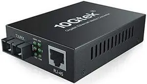 Ethernet Media Converter Single Mode Dual SC Fiber 1000BaseLX to 101001000BaseTx up to 20km