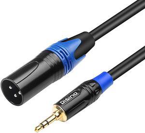 35mm to XLR Cable Unbalanced 18 inch Mini Jack TRS Stereo Male to XLR Male Microphone Audio Cable 33 FT
