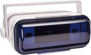 Durable Universal Marine Stereo Cover Water Resistant Boat Radio Protector Shield with Flipup Door Neoprene Gasket Compatible with Dual Shaft DIN Style Stereos  PLMRCW3