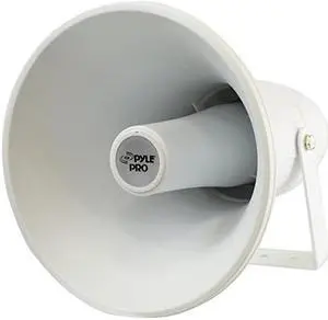 Indoor Outdoor PA Horn Speaker 94 Inch 30Watt Power Compact Loud Sound Megaphone w 400Hz10KHz Frequency 8 Ohm 70V Transformer Mounting Bracket 70V Audio System Home PHSP30TA White