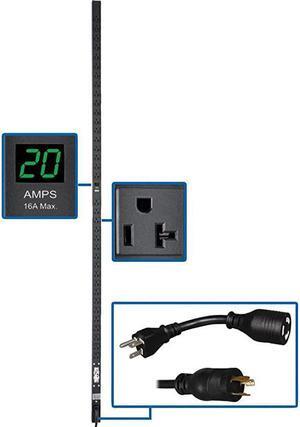 Metered PDU 20A 36 Outlets 51520R 120V L520P520P Adapter 0U Vertical RackMount Power PDUMV2072 Black