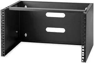 com 6U Wall Mount Network Equipment Rack 14 Inch Deep 19 Patch Panel Bracket for Shallow Server Equipment 44lbs Capacity WALLMOUNT6 Black
