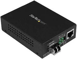 com MCM1110MMLC Multimode MM LC Fiber Media Converter for 101001000 Network 550m Gigabit Ethernet 850nm with SFP Transceiver