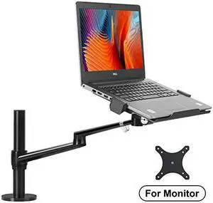 LaptopNotebookProjector Mount Stand Height Adjustable Single Arm Mount Support 1217 inch LaptopNotebookTablet Free Removable VESA 75X75 and 100X100 for Monitor 1732 inch