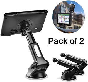 GPS Suction Cup Mount for Garmin [Quick Telescopic Extension Arm] (Set of 2),  GPS Dashboard Mount Dash Windshield Window Car Holder for Garmin Nuvi RV Dezl Drive Drivesmart Driveassist and More
