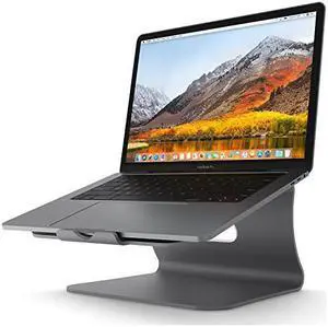 Laptop Stand -  Aluminum Cooling Computer Stand: [Update Version] Stand, Holder for Apple MacBook Air, MacBook Pro, All Notebooks, Grey (Patented)