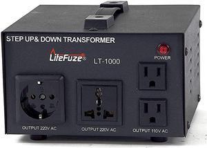 1000 Watt Voltage Converter Transformer by  - Step Up/Down - 110V/220V - Circuit Breaker Protection -Heavy Duty/ - Convertingbox Technology - Perfect Converter [5-Years Warranty]