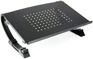 Black Fully Adjustable Curved Laptop Notebook and Monitor Riser Stand STANDV001N