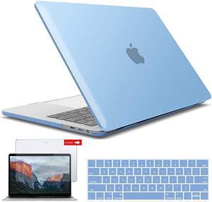 New 2020 MacBook Pro 13 Inch Case M1 A2338 A2289 A2251 A2159 A1989 A1706 A1708, Hard Shell Case & Keyboard Cover & Screen Film for Apple Pro 13 Touch Bar(2020-2016), Airy Blue, T13ARBL+2