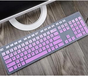 Protector Skin Cover Compatible with Dell Desktop KM636 KB216 Dell Optiplex 5250 3050 3240 5460 7450 7050 Dell Inspiron AIO 3475 3670 3477 Allin one Desktop Purple Ombre