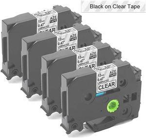 Compatible Label Tape Replacement for Brother TZe131 TZ131 P Touch Black on Clear 12 Inch 12mm Standard Laminated Tape for Brother PTouch PTD210 PTD600 PTD400 PTD600VP Label Maker Machine