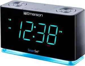 SmartSet Alarm Clock Radio with Bluetooth Speaker Charging StationPhone Chargers with USB port for iPhoneiPadiPodAndroid and Tablets ER100301