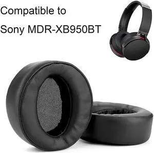 Replacement Ear Pads Earpads Cup Cover Memory Foam Cushion for Sony MDRXB950BT XB950B1 XB950N1 XB950AP Bluetooth Wireless Headphones 2 Pieces Black