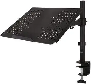 Laptop Tray Desk Mount for 1 Laptop Notebook up to 17 inch, Fully Adjustable, 22 lbs Capacity with Vented Cooling Platform Stand (M00LP)
