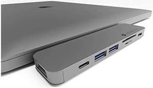 USB C to HDMI Hub Adapter for Gray MacBook Pro 2020 M1 2019201820172016 MacBook Air 2020 M1 1918 UHS II SDMicro SD Reader Thunderbolt 3 100W Power Delivery USB C Data 2X USB 30