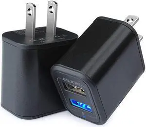 USB Power Adapter Wall Plug  2Pack 5V21A Fast Charging Cell Phone Cube HomeTravel Wall Charger Block Box Brick Base for Phone XSXR1087 Pad Samsung Galaxy LG HTC More USB Plug