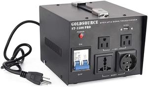1000W Auto Step Up amp Step Down Voltage Transformer Converter STPro Series HeavyDuty AC 110220V Converter with US Standard Universal Schuko AC Outlets amp DC 5V USB Port by