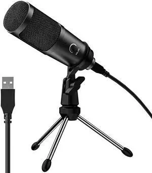 USB Microphone Microphone for Computer Metal Condenser Recording Microphone for PS4 Mac Windows Computer Desktop Microphone for Gaming Podcast Streaming YouTube Chatting