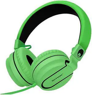 950 Stereo Lightweight Foldable Headphones Adjustable Headband with Microphone 3.5mm for Cellphones Smartphones Tablets Laptop Computer Mp3/4 DVD Black Green