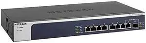 8-Port 10G Multi-Gigabit Ethernet Unmanaged Switch (XS508M) - with 1 x 10G SFP+, Desktop or Rackmount, and Limited Lifetime Protection