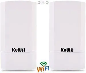 2Pack 300Mbps Wireless Outdoor CPE Kit PointtoPoint Wireless Access Point 24G WiFi Bridge Supports 1KM Transmission Distance Solution for PTPPTMP PreProgram