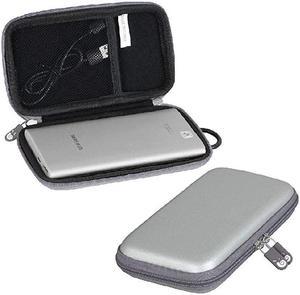 Hard EVA Travel Case for Samsung 2-in-1 Portable Fast Charge Wireless Charger and Battery Pack 10,000 mAh (Silver, PU)