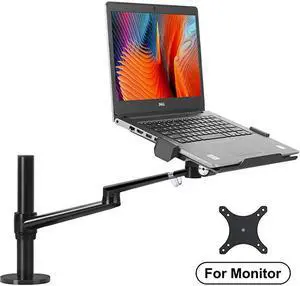 LaptopNotebookProjector Mount Stand Height Adjustable Single Arm Mount Support 1217 inch LaptopNotebookTablet Free Removable VESA 75X75 and 100X100 for Monitor 1732 inch