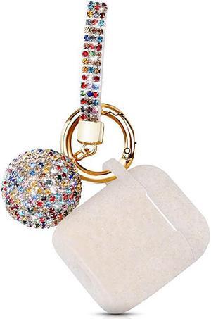Airpod Case  Airpods Case Cover for Apple Airpods 2amp1 Charging Case Air Pods Protective Silicone Case Skin with Glitter Disco Ball Keychain Scratch ProofampDrop Proof Colorful Gold