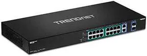 18-Port Gigabit High Power Poe+ Switch, 16 X Gigabit Poe+ Ports, 2 X Shared Gigabit Ports, 36Gbps Switching Capacity, 440W PoE Power Budget, TPE-TG182F
