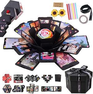 Explosion Box DIY Scrapbooking Set Handmade Photo AlbumGift Box with 6 Faces for Christmas Gift Wedding Memory Book 6 Sides