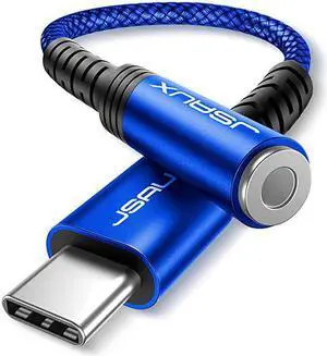 USB Type C to 35mm Female Headphone Jack Adapter  USB C to Aux Audio Dongle Cable Cord Compatible with Pixel 4 3 2 XL Samsung Galaxy S20 Ultra Z Flip S20+ Note 10 S10 S9 Plus iPad ProBlue
