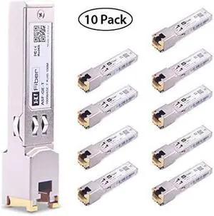 Copper RJ45 Transceiver Gigabit Module 1000Base-T Compatible for Cisco GLC-T/-GE-T, 10 Pack