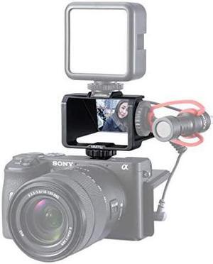 Vlog Selfie Flip Screen for Mirrorless Camera for Sony A7R3 A7III A7II A6000A6300A6500 Cold Shoe Bracket Microphone Mount for Fujifilm XT3 XT20 Canon Panasonic GX85 Nikon Z7 Reverse Mirror