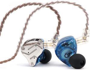 KZ ZS10 Pro 4BA+1DD 5 Driver inEar HiFi Metal Earphones with Stainless Steel Faceplate 2 Pin Detachable Cable Without Mic Blue
