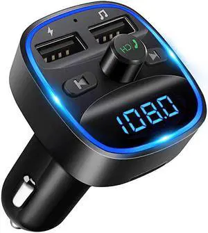 FM Transmitter Bluetooth FM Transmitter Wireless Radio Adapter Car Kit with Dual USB Charging Car Charger MP3 Player Support TF Card amp USB Disk
