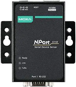NPort 5110-1 Port Serial Device Server, 10/100 Ethernet, RS232, DB9 Male NPort 5110-1 Port Serial Device Server, 10/100 Ethernet, RS232, DB9 Male