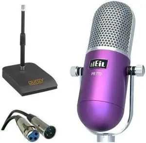 PR77D Vintage Microphone Desktop Bundle Purple